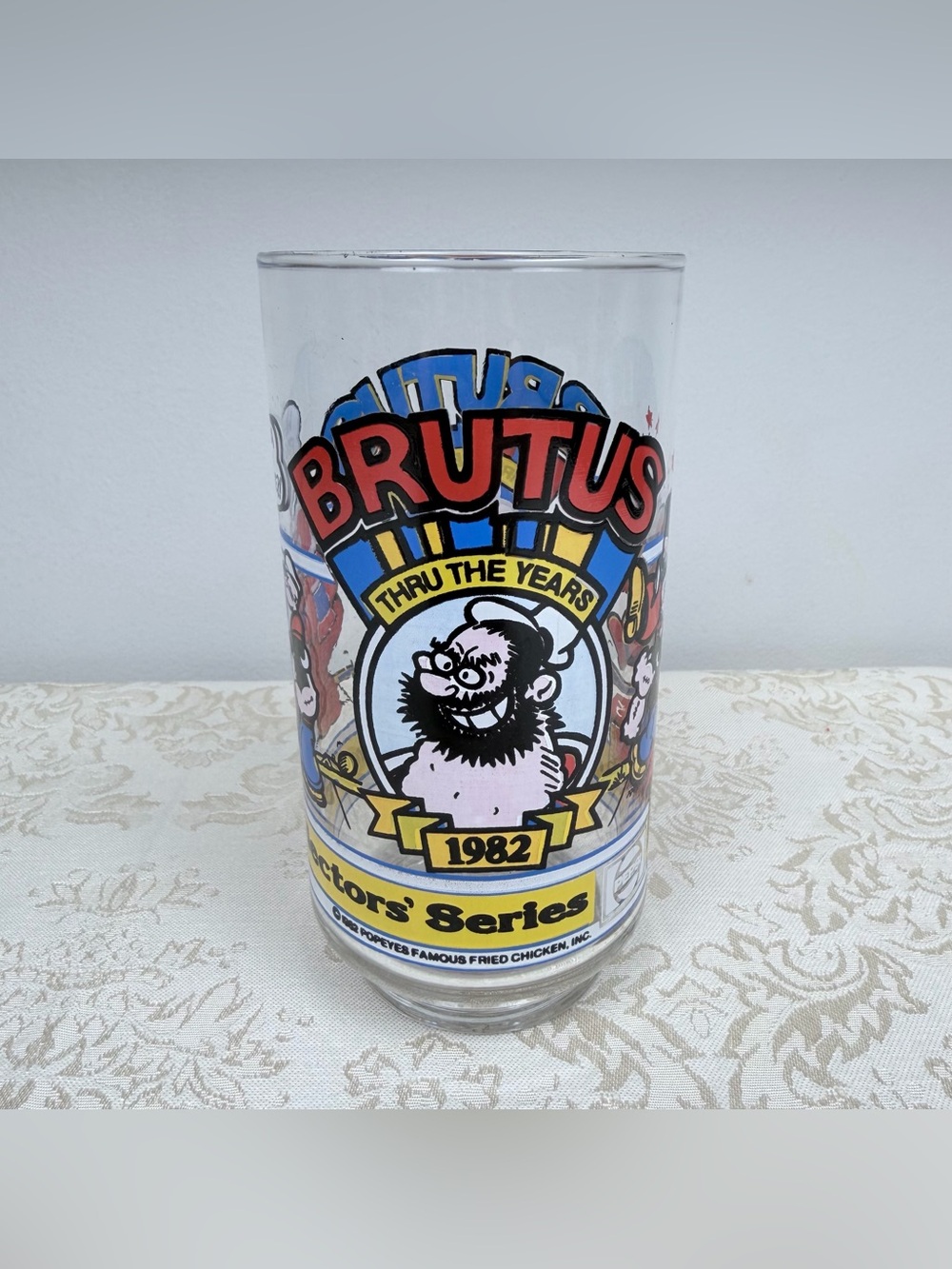 1982 Brutus Thru The Years Collectible Glass, Popeyes